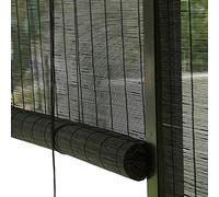 Persiana Enrollable Bambú Negro,Estores De Bambú 50cm 60cm 70cm 80cm 90cm 100cm 120cm De Ancho,Estores Enrollables 60% Filtro Luz,Cortinas De Privacidad,Persianas Romanos,Black-80x140cm/31.5x55in