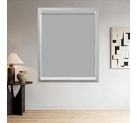 Persiana Enrollable Blackout 142 x 400 cm Protección Solar Estor Enrollable Día Noche Incluye Accesorios de Montaje para Puertas y Ventanas con Cadena, Gris Claro