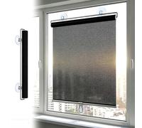 Persiana Enrollable Con Ventosa Opaca，Estor Enrollable for Ventanas O Puertas Cristal, Térmico Aislante, Sin Taladrar, for Cocina Baño Oficina/Coche Ventanas Y Puertas De Cristal(Dark gray,W65xH155cm)