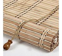Persiana enrollable de bambú de estilo retro Estores de bambú Rollo bambú Ventanas natural Bamboo Blind para Ventana protector solar para ventanas y puertas Sombrilla,Personalizable (140 x 240 cm)