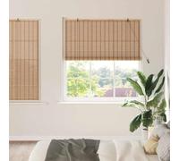 Persiana Enrollable de Bambú Natural, Estilo Moderno para Sala y Dormitorio, Filtro de Luz Suave, Montaje Externo, Operación Manual y Decoración Sostenible