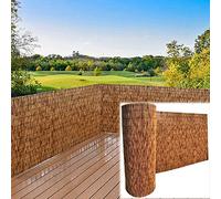 Persiana enrollable de bambú natural para balcón y patio, protección solar de 1,1 m de alto, elegante decoración de jardín para mejorar la vida al aire libre y la privacidad.