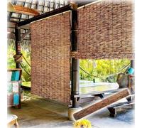 Persiana Enrollable De Bambú Respirable Tejidas A Mano para Interior Exterior Privacidad Decoración Anti-UV Personalizable(120x210CM(WxH))