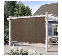 Persiana enrollable impermeable para exteriores, con filtro de luz, para porche, glorieta, pérgola, color moca, 48 pulgadas de ancho x 60 pulgadas de largo, protección UV y fácil instalación