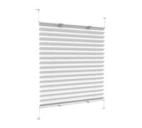 Persiana Veneciana, 95 x 100 cm protección Solar y Protección Privacidad, Ventana de Listones Incluye Clips de Sujeción Klemmfix, para Interior/Exterior, Blanco