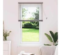 Persiana Veneciana Con Aluminio, Control De Luz Y Privacidad, Estor Ventana, Estores Para Ventanas, Adecuada Para Salón Y Dormitorio, Plata Mate, 70 x 130 cm, Funcionamiento Manual, Montaje Exterior