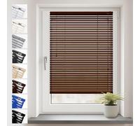 Persiana Veneciana de Aluminio SONELLO de Interior 110cm x 220cm Marrón Persiana de Aluminio Klemmfix sin taladrar: protección Visual, antideslumbrante, contra la luz y Solar para Ventanas y Puertas