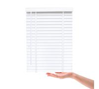 Persiana Veneciana Interior De Madera, Sin Cuerdas, Oscuridad Total, Privacidad para Hogar Cocina Habitación Estores Venecianos Opacos, Persianas Venecianas A Medida(Blanco)