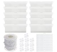 Persiana Vertical Kit de Contrapeso Cortina Vertical Persianas Verticales 10 PCS 89 mm Contrapesos con Cadena de Persianas Verticales con Conectores para Cortinas Accesorios para Cortinas Verticales