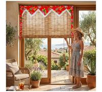 Persianas Bambu Exterior Renovación Express 55 x 280cm,Cortina de Caña con Cordón de Tracción de Algodón,Estor Exterior Impermeable Elegante para Dar Vida a Terrazas y Porches