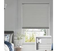 Persianas Celulares Opacas Sin Cables para Ventanas,Persianas De Panal Sin Taladro Ni Herramientas,Estores Celulares Filtrado De Luz,Cortina Plisada Celulare Parada Libre,grey-105x150cm/41.3 * 59in