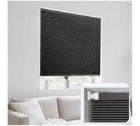 Persianas Celulares Sin Cordón Persianas De Panal, Estores Celulares Opacas Sin Taladro Ni Herramientas, Cortina Plisada Celulare Filtrado De Luz para Ventanas y Puertas,black-55x100cm/21.7 * 39.4in