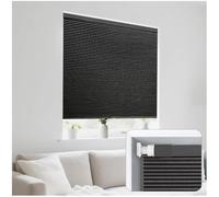 Persianas Celulares Sin Cordón Persianas De Panal, Estores Celulares Opacas Sin Taladro Ni Herramientas, Cortina Plisada Celulare Filtrado De Luz para Ventanas y Puertas,black-150x135cm/59 * 53in
