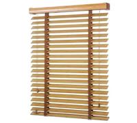 Persianas Customizable Smart Wooden Venetian Blinds Blackout Cordless Wood Blinds For Window para Exterior