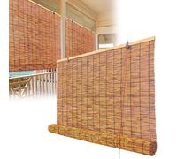 Persianas De Bambu Exterior, 50 60 70 80 90 100 110 120 130 140 150 Cm Ancho, Filtro Luz Estores Enrollables De Sombra De Bambú, Personalizable(W61xH106IN(155x270CM))