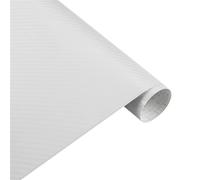 Persianas de Ventanas Rollo de lámina de Vinilo de Fibra de Carbono 4D de 152 cm x 200 cm para rotulación de automóviles, Accesorios para Coches (DIY). Cubiertas para Ventanas(White)