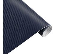 Persianas de Ventanas Vinilo Adhesivo 3D de Fibra de Carbono 3M de 35 cm x 200 cm para Coches, Motos y automóviles. Persiana para Ventana Trasera(Blue)