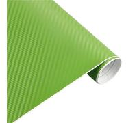 Persianas de Ventanas Vinilo Adhesivo 3D de Fibra de Carbono 3M de 35 cm x 200 cm para Coches, Motos y automóviles. Cubiertas para Ventanas(Green)