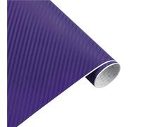 Persianas de Ventanas Vinilo Adhesivo 3D de Fibra de Carbono 3M de 35 cm x 200 cm para Coches, Motos y automóviles. Cubiertas para Ventanas(Purple)