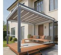 Persianas Enrollables al Aire Libre,Elevable Persianas Enrollables para Balcón,Estor Enrollable de PVC Transparente e Impermeable,Cortina y Persiana a Prueba de Lluvia (W130xH160cm)