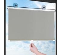 Persianas Enrollables Blackout para Ventanas, Estores Enrollables con Ventosas, Estores Enrollables De Protección Solar, Persianas Temporales, Cortinas Opacas 30-80cm Ancho,grey-80x200cm/31 * 79in