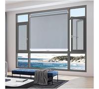 Persianas Enrollables Blackout Sin Taladrar, Cortinas Opacas 40/65/80/105/120cm, Estores Enrollables De Ventanas Térmicos, Persianas Parasol para Puertas y Ventanas,grey-50x150cm/20 * 59in