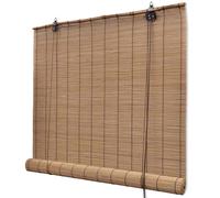Persianas enrollables de bambú marrón 150x220 cm