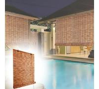 Persianas Enrollables De Bambú Natural Estores De Bambú 50 90 100 120 130 140 150cm Ancho Persianas De Caña Para Interiores Cortinas Romanas Anti-UV Para Ventana Balcón Jardín(130x210CM/51x82IN(WxH))