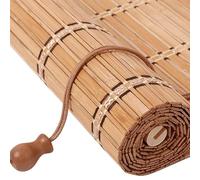 Persianas Enrollables de Bambú para Puertas 50 60 100 120 180 170 150 cm, Opacas al 70%, Ideales para Ventanas Porches Patios Decoración del Hogar, Persianas Romanas Impermeables(W60cm x H150cm)