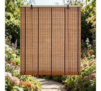 Persianas Enrollables de Bambú para Puertas y Ventanas,Persianas de Bambú Natural con Filtrado de luz Parasoles Opacos para Interiores, para Ventanas Puertas Balcón(120x220cm)
