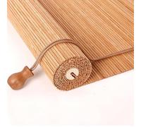 Persianas enrollables de bambú retro tejidas a mano para interiores y exteriores, cortinas de privacidad fáciles de instalar, tamaño 115 x 110 cm, ecológicas y elegantes