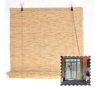Persianas Enrollables De Caña Para Exteriores,Estor Enrollable De Bambú Natural,Cortina De Caña Elevadoras Transpirable,Ancho 50cm 60cm 70cm 80cm 90cm 100cm 110cm 120cm 140cm,W×H-60x91cm/24x36in