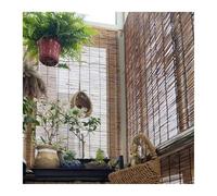 Persianas Enrollables de Caña Que Filtran la Luz para Partición, Terraza Cortina de Paja Natural Impermeabl, Estor de Bambú para Interior Exterior(110x130cm/43x51in)