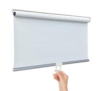 Persianas Enrollables De Protección Solar,Cortinas Opacas Retráctiles con Ventosas,Persianas Enrollables Portátil Temporal,40/50/60/80/100/110/140/150cm Wide,White-70x150cm(27.5x59in)