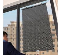 Persianas enrollables de PVC con ventosa para dormitorio, coche, oficina, cocina, ventana, bloqueo de luz y resistente al calor, retráctiles automáticos