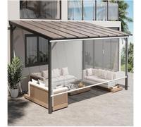 Persianas Enrollables Impermeables Exterior,Estores Enrollables Vinilo PVC Transparente,Persiana Enrollable De Plástico Claro,Cortinas Anti-Lluvia para Puertas Ventanas,W×H-130x220cm/51.2 * 86.6in