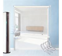 Persianas enrollables para exteriores con bloqueo de calor de PVC transparente para puerta de patio, persianas enrollables para ventana de oficina en casa, cubierta de cortinas de separación (85 x 100