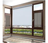 Persianas enrollables para Ventanas, 100% Opacas, enrollables, sin Perforaciones, autorretráctiles, con protección Solar y UV, Color Blanco, 105 x 125 cm (41 x 49 Pulgadas)