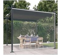 Persianas Enrollables Pvc Transparente Exterior, Estor Enrollable Impermeables, Persiana Enrollable Para Pérgolas/jardines/ventanas, Cortinas De Lluvia Vinilo Claro 0.5mm,WxH-140x280cm/55*110.2in