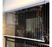 Persianas Enrollables Transparente Exterior,Estor Enrollable Impermeables de Pvc,Cortinas a Prueba de Viento y Polvo,Cortina Enrollable para el Hogar,Ventanas,Puertas,Baños (W110xH120cm/W43"xH47")