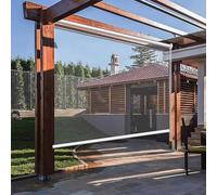 Persianas enrollables Transparentes e Impermeables - Cortinas enrollables Transparentes para pérgola Exterior de PVC y Vinilo, Resistentes al Viento y al Polvo, Ideales para la privacidad en