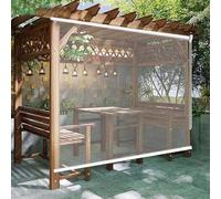 Persianas enrollables transparentes impermeables de PVC, con aislamiento térmico, a prueba de polvo, lluvia, persiana transparente para recepción, hogar, cocina, baño, ancho x alto