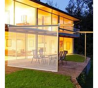 Persianas enrollables transparentes impermeables para exteriores, cortinas impermeables para ventanas, de plástico para hoteles y oficinas, tamaño 120 x 200 cm, versátil pantalla transparente