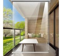 Persianas enrollables transparentes impermeables para exteriores, resistentes al viento, de vinilo, para patio, balcón, hotel y oficina, cortinas de PVC transparente, tamaños 80250 cm de ancho x 180