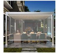 Persianas enrollables transparentes para exteriores, cortinas de vinilo transparente para patio, balcón, pérgola y cenador, 160 x 180 cm, fáciles de quitar, resistentes a la intemperie, protección UV