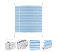Persianas Estores, 50 x 110 cm Antideslumbramiento y Privacidad, Veneciana de Aluminio con Lama sin Necesidad de taladrar, para Cocina,Oficina,Baño, Azul Cielo