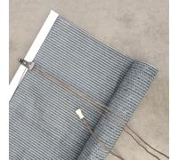 Persianas impermeables para patio, persianas enrollables para exteriores, aislamiento térmico, 90 % de bloqueo UV, ligeras para ventanas y puertas, gris oscuro, 120 x 180 cm