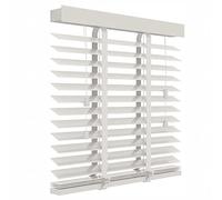 Persianas opacas, estores venecianos de madera, listones horizontales de 50 mm, ideales para cualquier tamaño de ventana