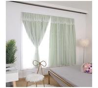 Persianas Opacas for Ventana, sin Taladro, Cortinas Opacas Cortas for Estudio de Dormitorio, persianas térmicas nórdicas Premium extraíbles(Green A,W70*H120CM)