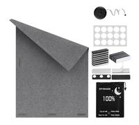 Persianas opacas magnéticas de tela térmica sin perforación | Persianas enrollables de algodón para sala multimedia, dormitorio, apartamento, hotel, caravana, estudio fotográfico